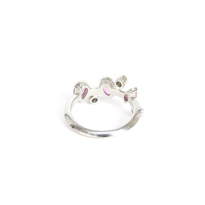 Cartier Melimelo Pink Sapphire Diamond Pt950 Ring Size 56