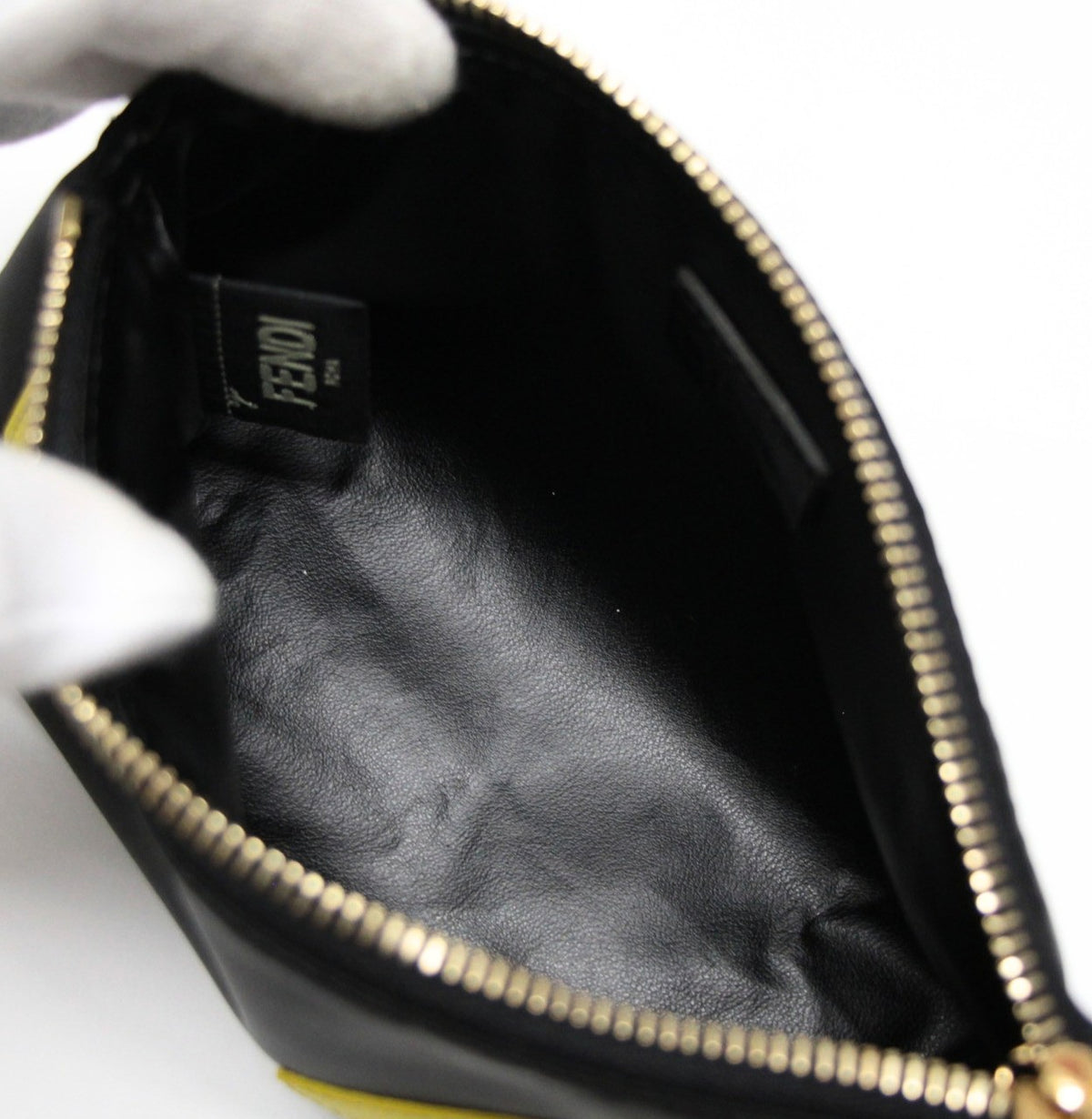 FENDI Monster Bugs Eye Nylon Pouch Black