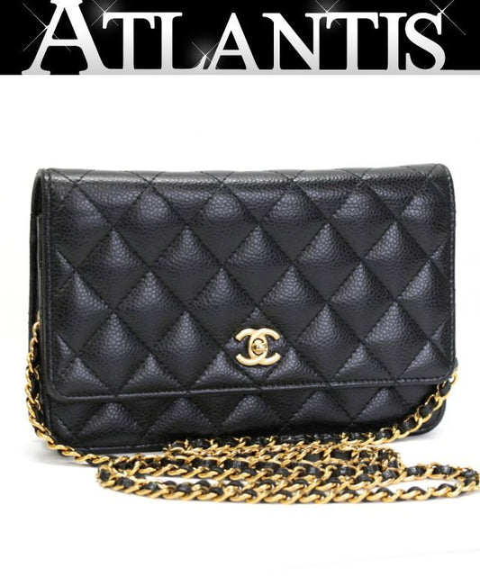 CHANEL Matelasse Turnlock Chain Wallet