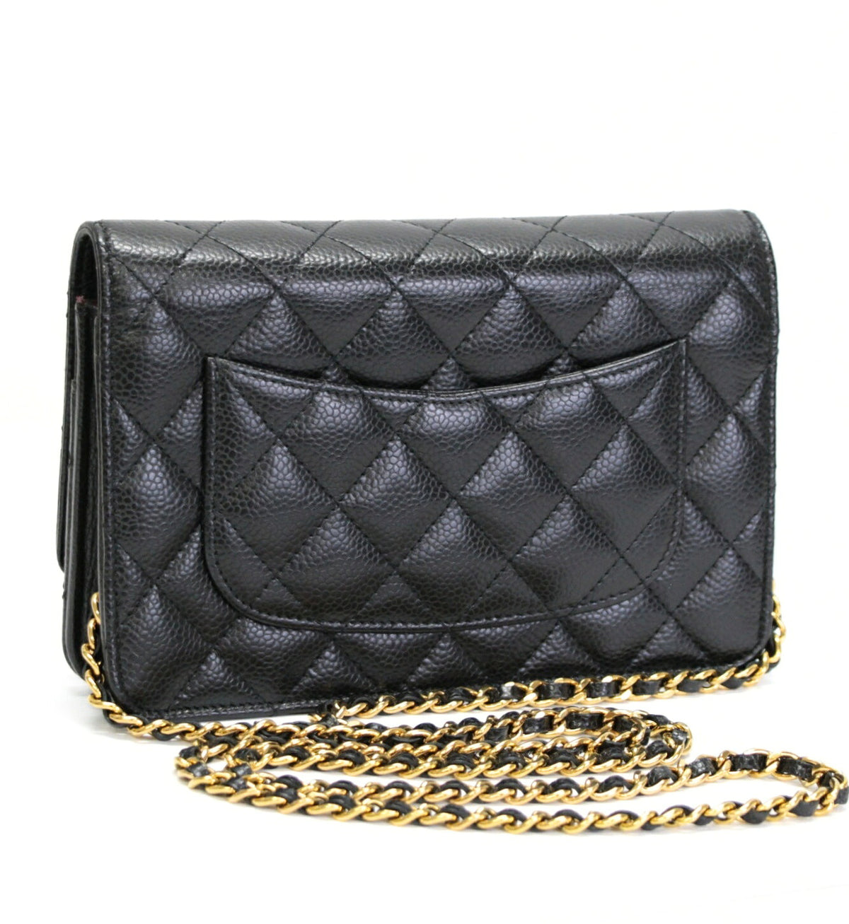 CHANEL Matelasse Turnlock Chain Wallet