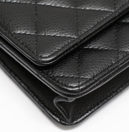 CHANEL Matelasse Turnlock Chain Wallet