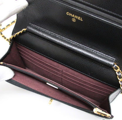 CHANEL Matelasse Turnlock Chain Wallet