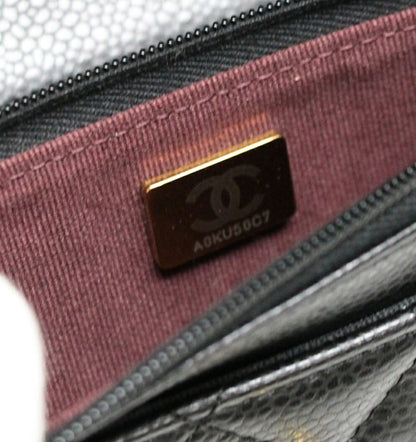 CHANEL Matelasse Turnlock Chain Wallet