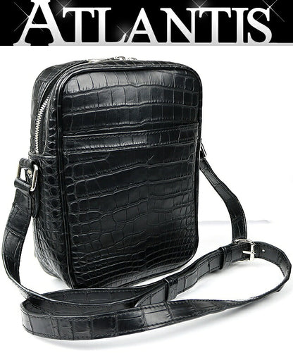 Louis Vuitton Danube Matte Crocodile Shoulder Bag Black
