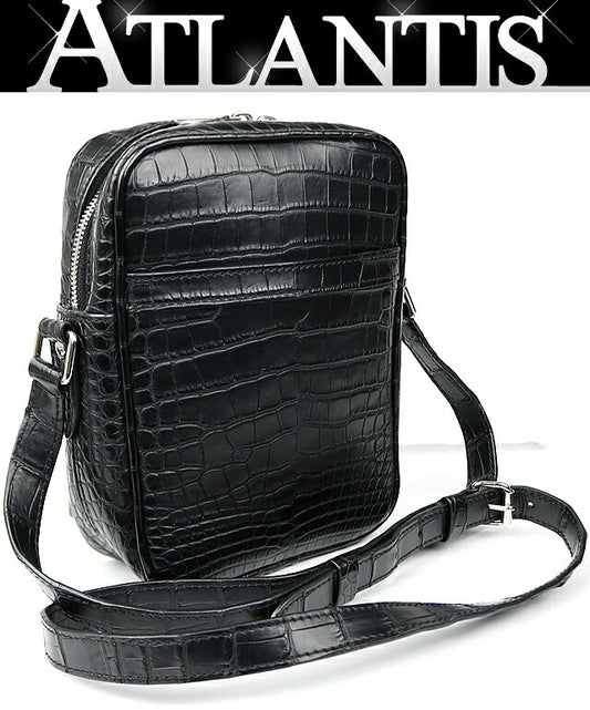 Louis Vuitton Danube Matte Crocodile Shoulder Bag Black
