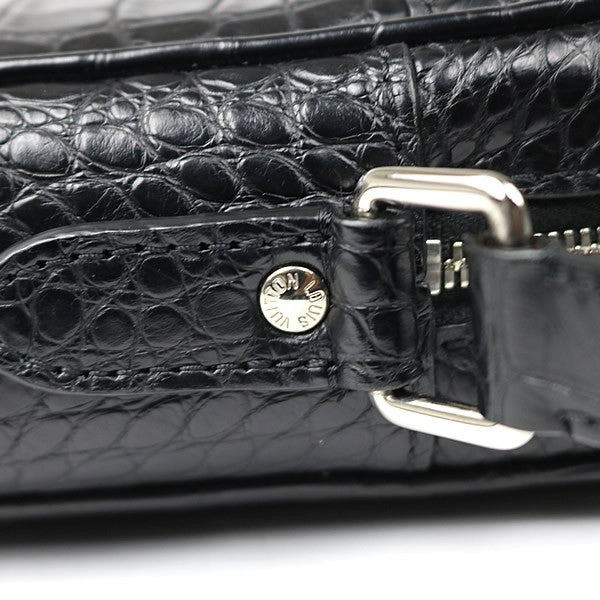 Louis Vuitton Danube Matte Crocodile Shoulder Bag Black
