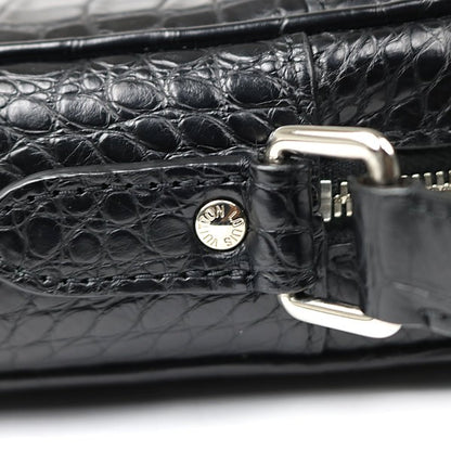 Louis Vuitton Danube Matte Crocodile Shoulder Bag Black