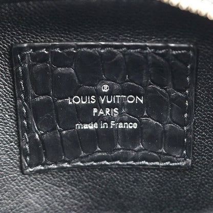 Louis Vuitton Danube Matte Crocodile Shoulder Bag Black