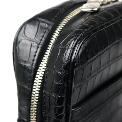 Louis Vuitton Danube Matte Crocodile Shoulder Bag Black