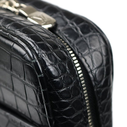 Louis Vuitton Danube Matte Crocodile Shoulder Bag Black