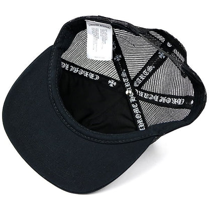 CHROME HEARTS 3 Cemetery Cross Calf Hair Patch Trucker Hat