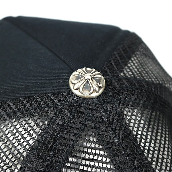 CHROME HEARTS 3 Cemetery Cross Calf Hair Patch Trucker Hat