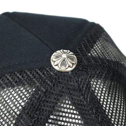 CHROME HEARTS 3 Cemetery Cross Calf Hair Patch Trucker Hat