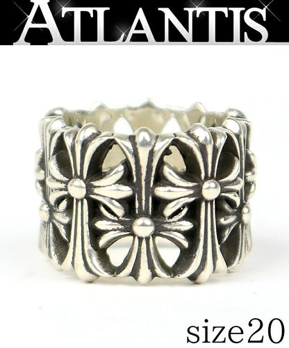 CHROME HEARTS Cemetery Cross Ring Silver 925 Size JP 20