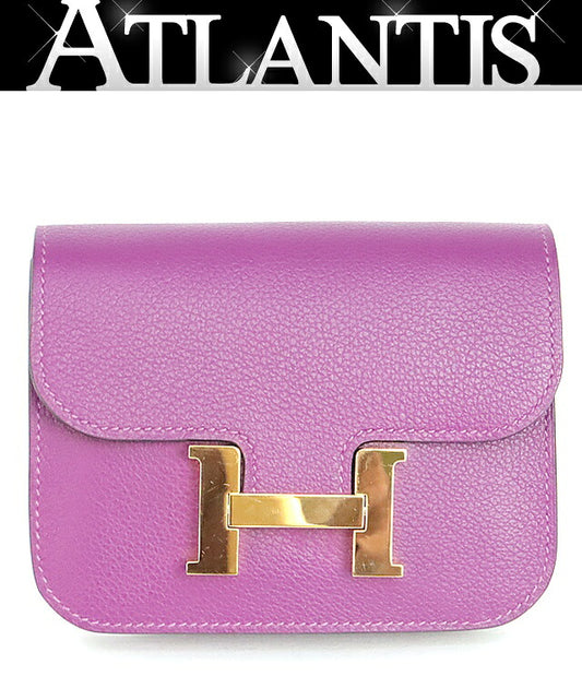 HERMES Constance Slim Anemone Y Stamp Wallet