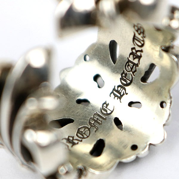 CHROME HEARTS Double Floral Cross Ring Silver 925 Size JP 24