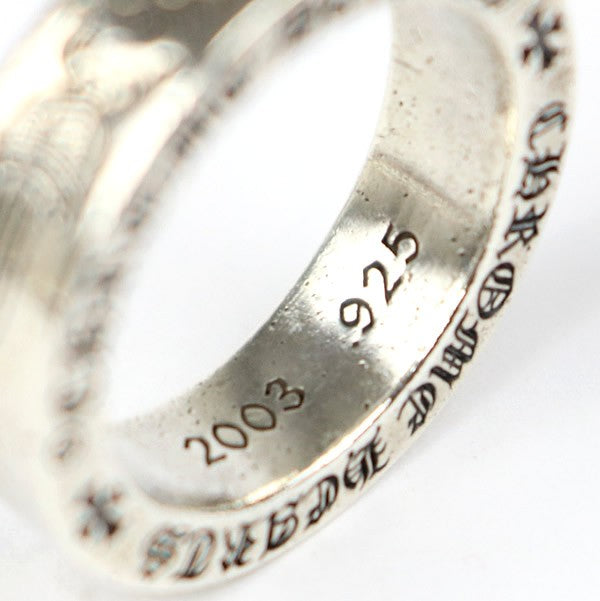 CHROME HEARTS Dagger 6mm Spacer Silver Ring Size JP 13.5