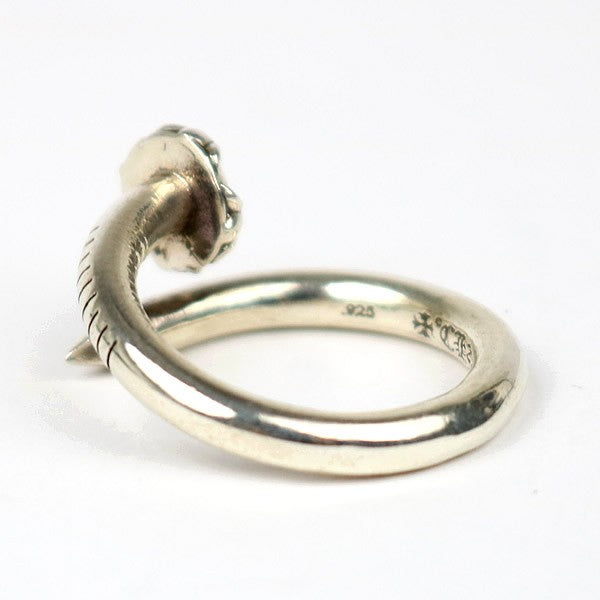 CHROME HEARTS Cross Ball Nail Ring Silver SV925 Size JP 13