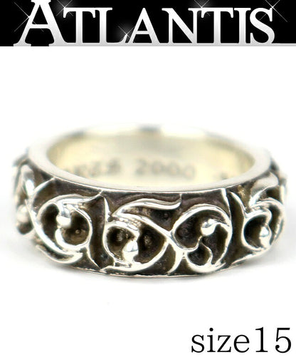 CHROME HEARTS Eternity Vine Band Silver Ring Size JP 15