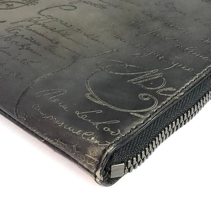 Berluti Calligraphy Scritto Leather Document Case Gray
