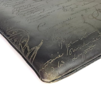 Berluti Calligraphy Scritto Leather Document Case Gray