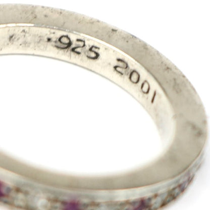CHROME HEARTS 3mm Pink Sapphire Diamond Ring Size JP 10
