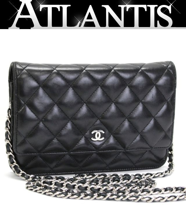 CHANEL Matelasse Lambskin Chain S Hardware Wallet