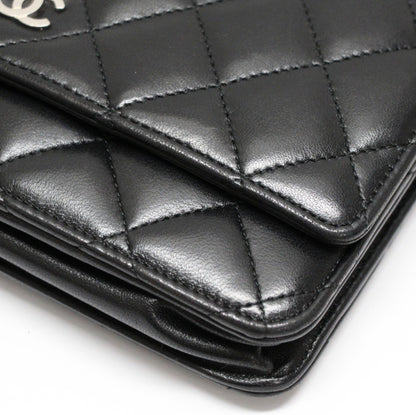 CHANEL Matelasse Lambskin Chain S Hardware Wallet