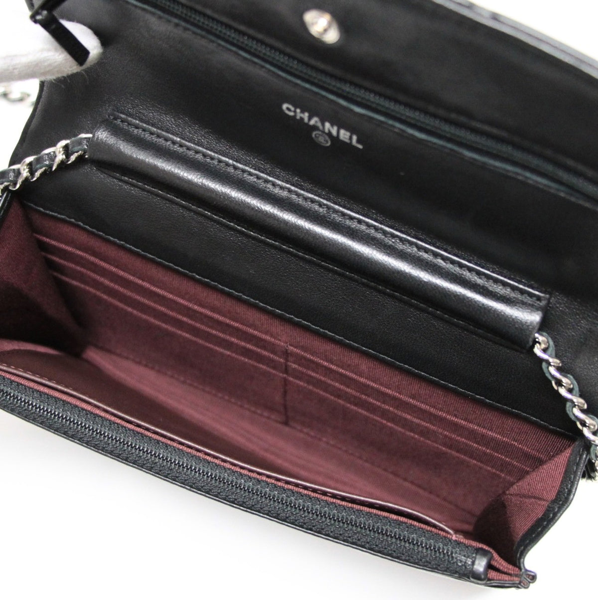 CHANEL Matelasse Lambskin Chain S Hardware Wallet
