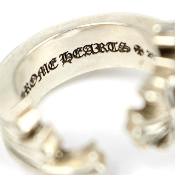 CHROME HEARTS 3CH Cross Ring Silver SV925 Size JP 19.5
