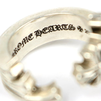CHROME HEARTS 3CH Cross Ring Silver SV925 Size JP 19.5