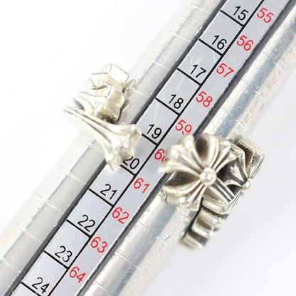 CHROME HEARTS 3CH Cross Ring Silver SV925 Size JP 19.5