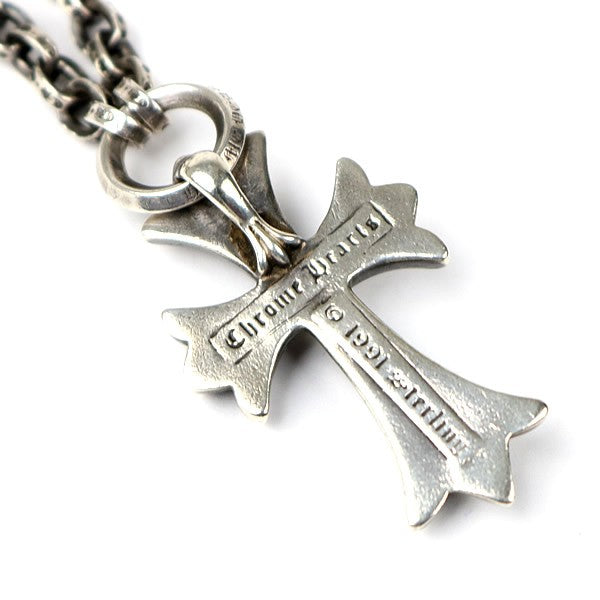 CHROME HEARTS Small CH Cross Paper Chain Necklace Silver 925