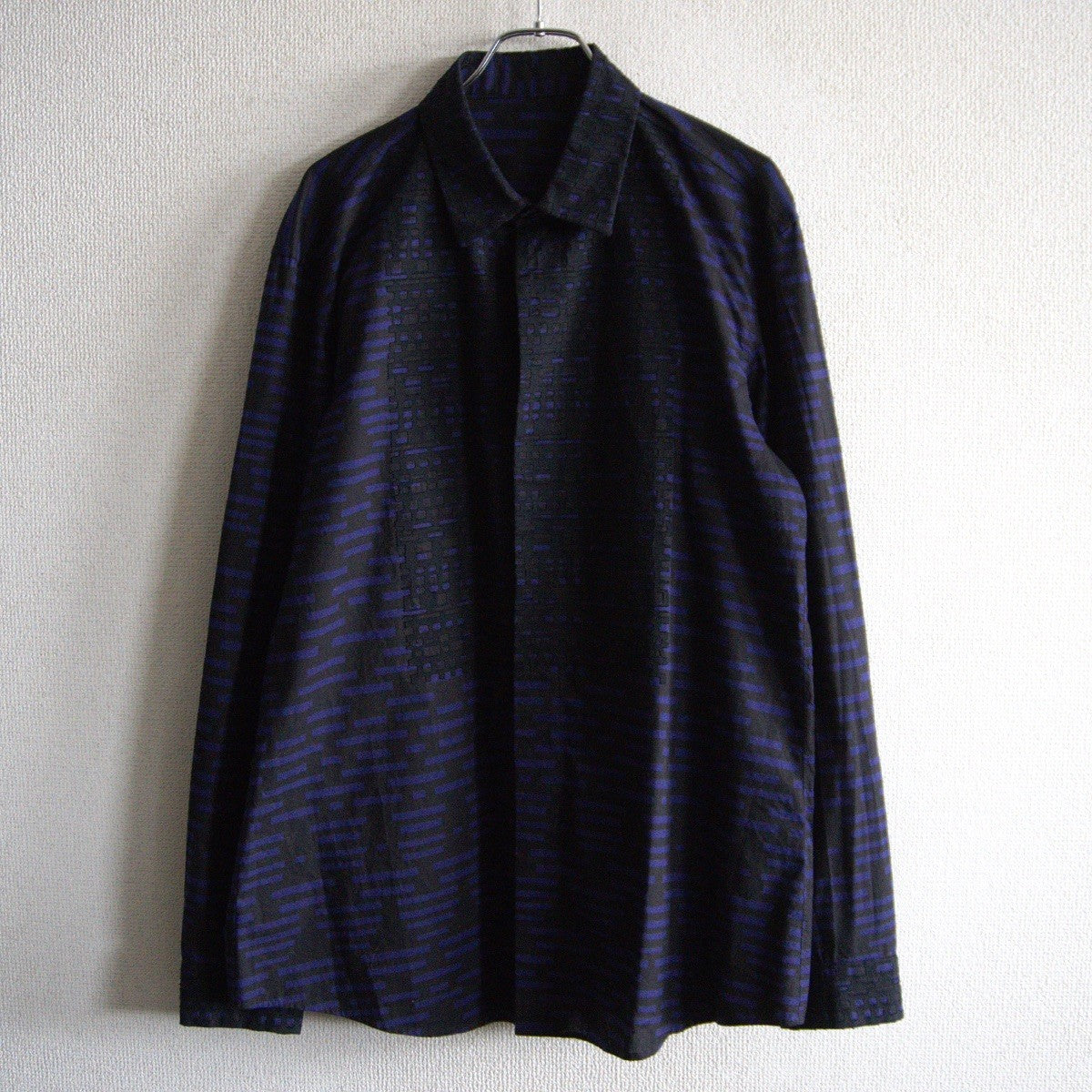 ISSEY MIYAKE Multi Pattern Shirt Purple Black Size L