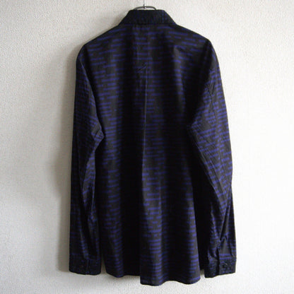 ISSEY MIYAKE Multi Pattern Shirt Purple Black Size L