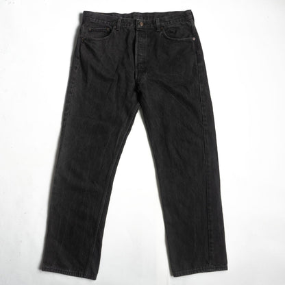 LEVI'S 90s Made in USA Overdyed Black 501 Jeans Size 38×30