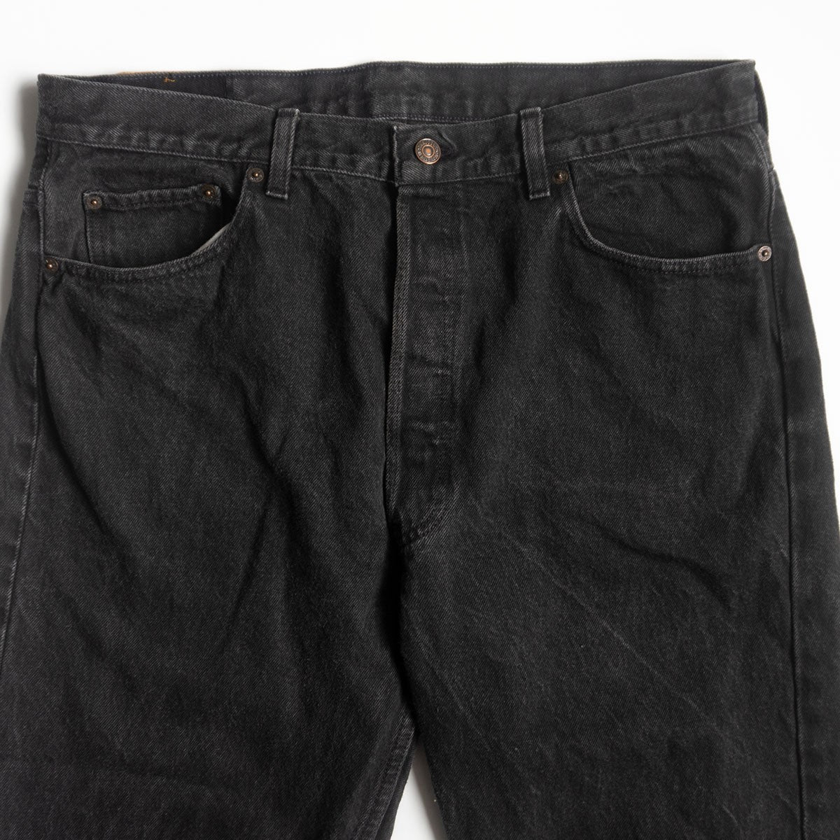 LEVI'S 90s Made in USA Overdyed Black 501 Jeans Size 38×30