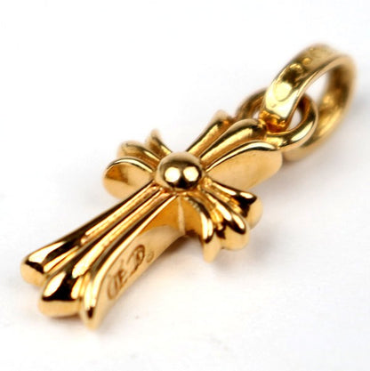 CHROME HEARTS 22K Baby Fat Cross Charm Gold