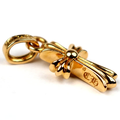 CHROME HEARTS 22K Baby Fat Cross Charm Gold