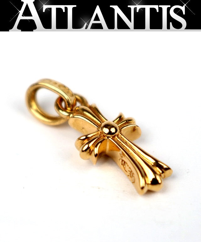 CHROME HEARTS 22K Baby Fat Cross Charm Gold
