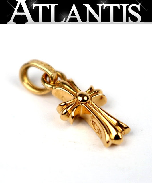 CHROME HEARTS 22K Baby Fat Cross Charm Gold