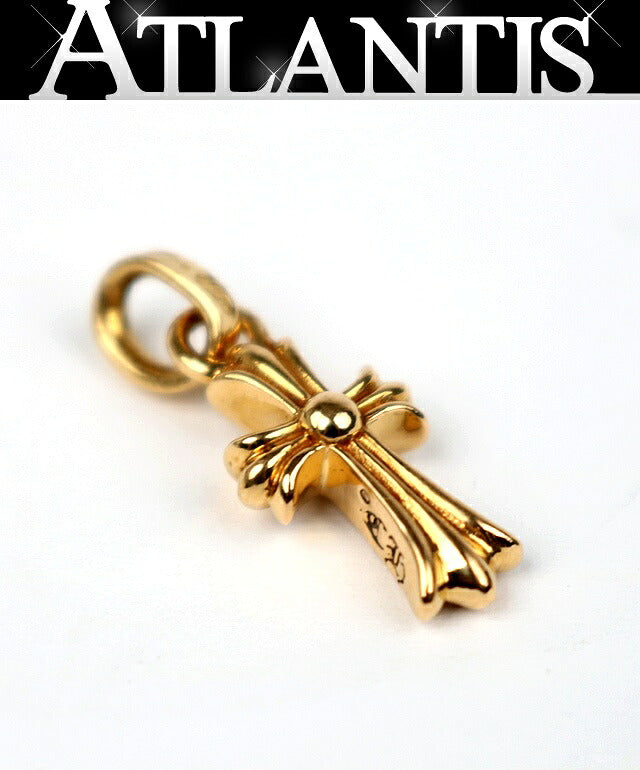 CHROME HEARTS 22K Baby Fat Cross Charm Gold