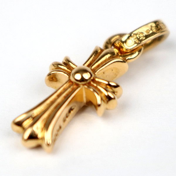 CHROME HEARTS 22K Baby Fat Cross Charm Gold