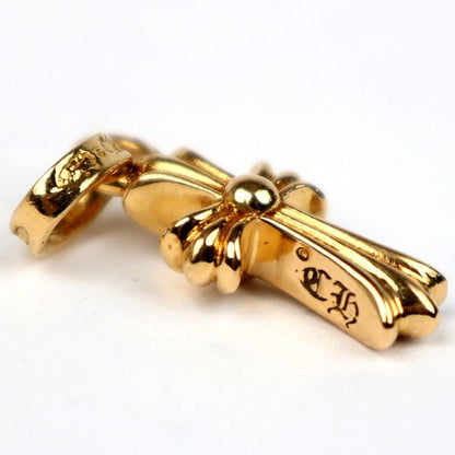 CHROME HEARTS 22K Baby Fat Cross Charm Gold