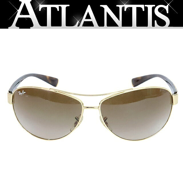 RayBan Gold Brown Teardrop Sunglasses RB3386 Size 63□13