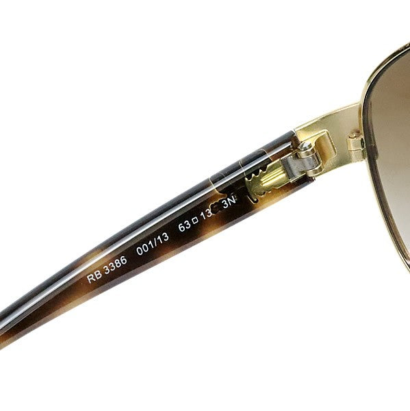 RayBan Gold Brown Teardrop Sunglasses RB3386 Size 63□13