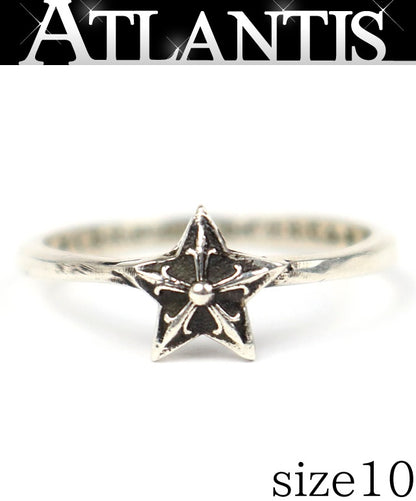 CHROME HEARTS Bubblegum Star Silver Ring Size JP 10