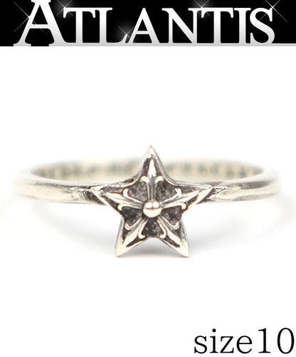 CHROME HEARTS Bubblegum Star Silver Ring Size JP 10