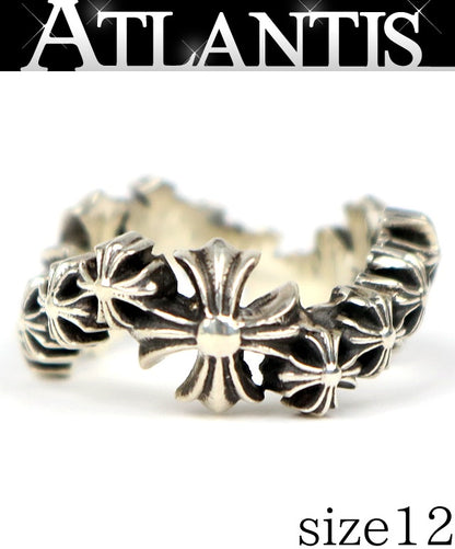 CHROME HEARTS CH Plus Wave Ring Silver SV925 Size JP 12