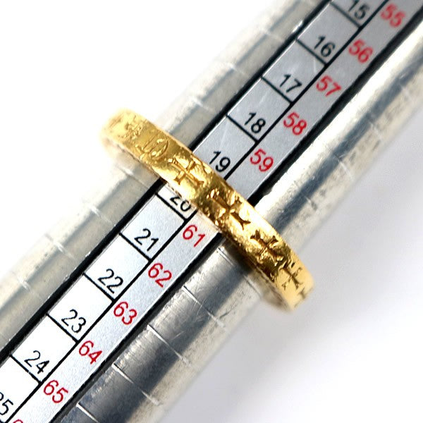 CHROME HEARTS 22K 3mm Spacer Ring YOU" Gold Size JP 19.5